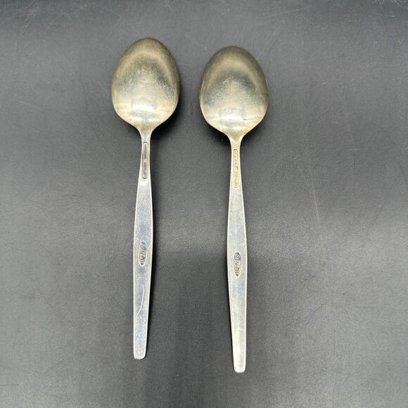 Vintage Gorham Stardust Teaspoons 1950s Sterling Silver Mid Century Atomic - Picture 3 of 10